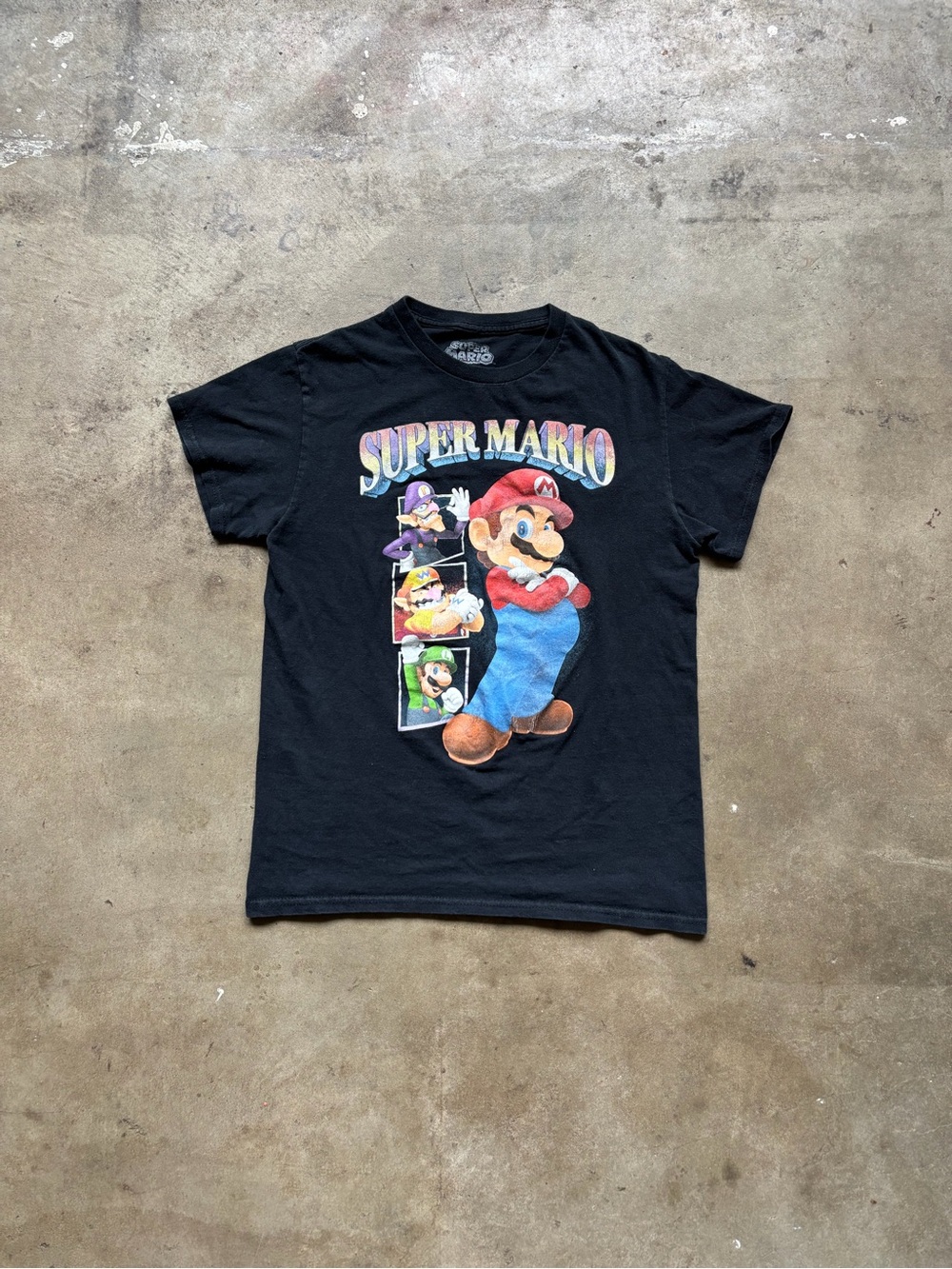 Nintendo Super Mario Multicolor Graphic Tee - Black